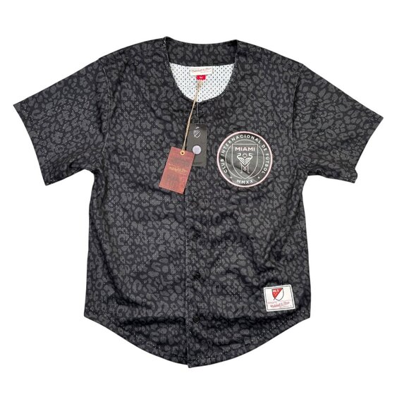 Miami Soccer Jersey Shirt Mens M Black Mesh MLS Football Club Mitchell Ness NWT - Picture 1 of 12